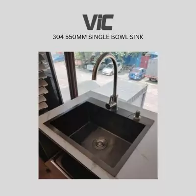 ViC 304SS 550mm Single Bowl Sink
